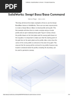 SolidWorks - Swept Boss - Base Command - Perception Engineering