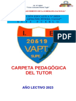 Carpeta Pedagógica Del Tutor: Año Lectivo 2023