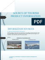 Tourism Product Information Sources