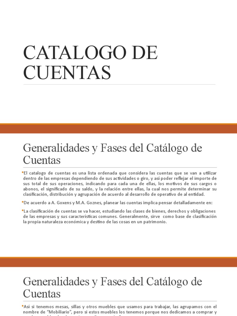 Catálogo de Cuentas en Contabilidad | PDF | Contabilidad | Business
