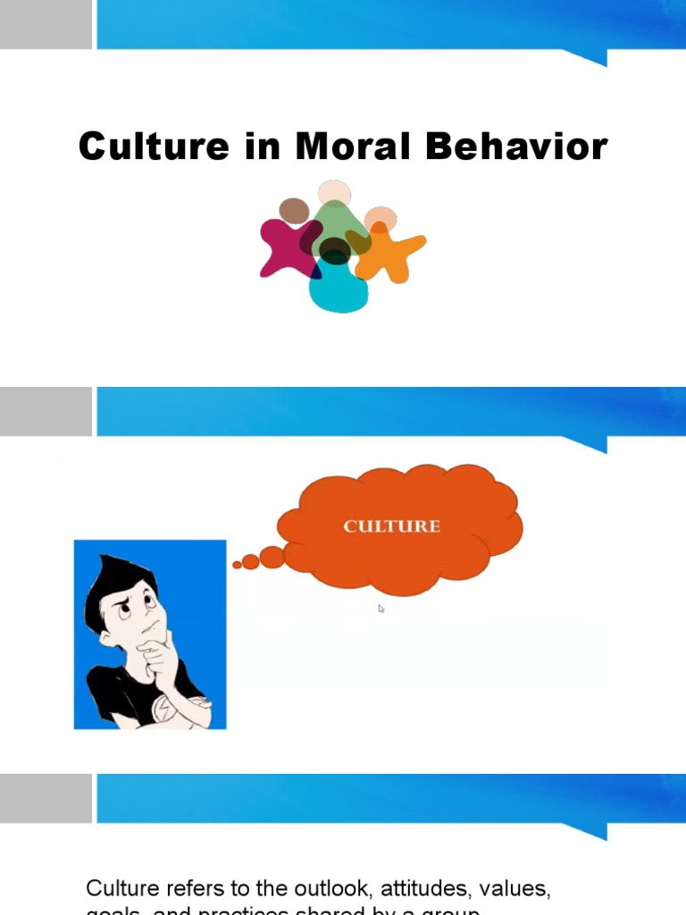 Culture in Moral Behavior PDF