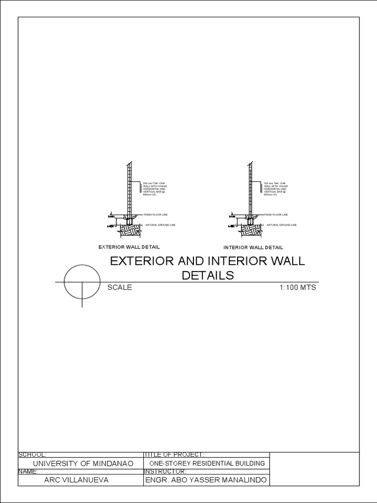 Wall Footing Details for Residential Build | PDF