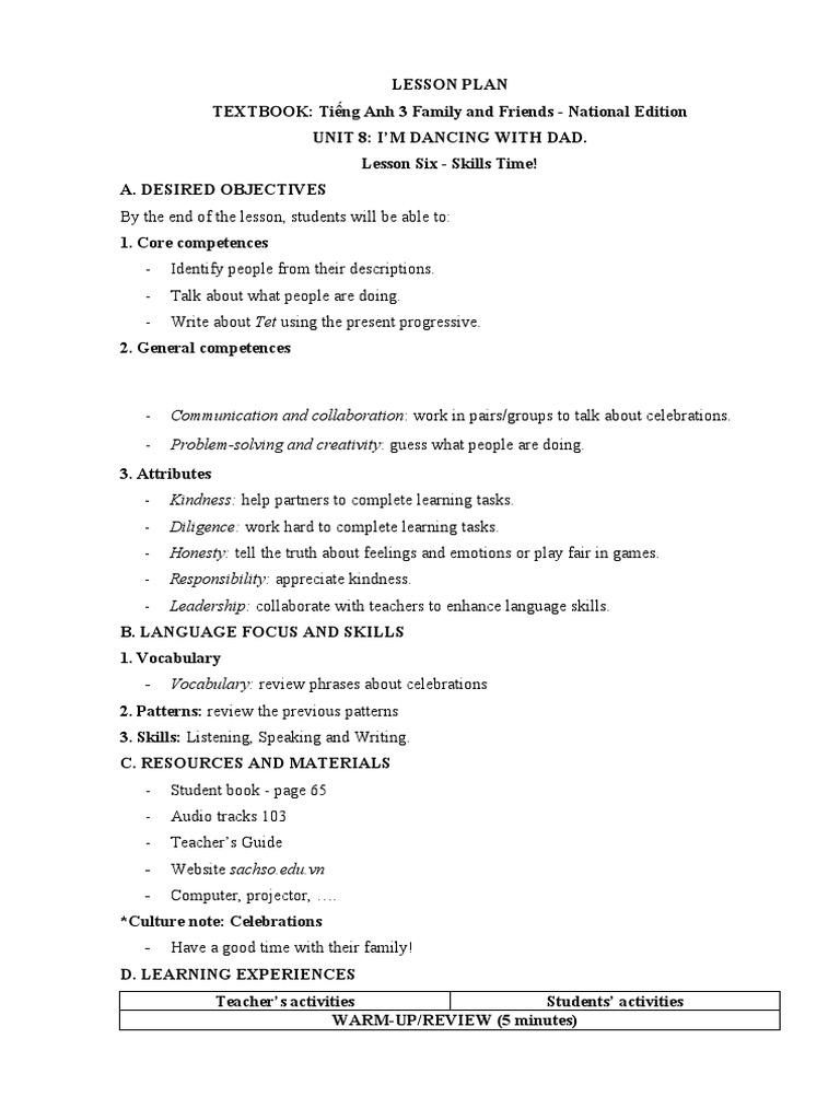 Lesson 6-Unit 8 | PDF | Learning | Cognition