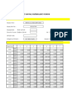 Dengeleme Birimi Sayaç Değerleri Formu: FORM NO: OSF.07.02