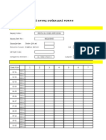 Dengeleme Birimi Sayaç Değerleri Formu: FORM NO: OSF.07.02