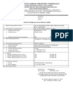 Pemerintah Daerah Kabupaten Tasikmalaya: Surat Perjalanan Dinas (SPD)