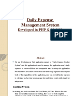 Daily Expense Management System: Developed in PHP & Mysql