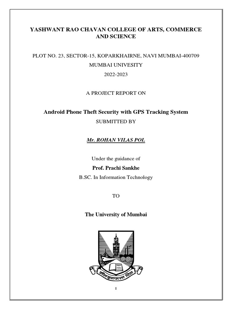 GPS Tracking Synopsys PDF Java (Programming Language) Conceptual