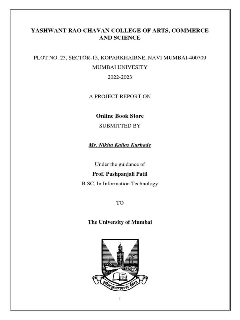 Online Book Store Project Report | PDF | Conceptual Model | World Wide Web