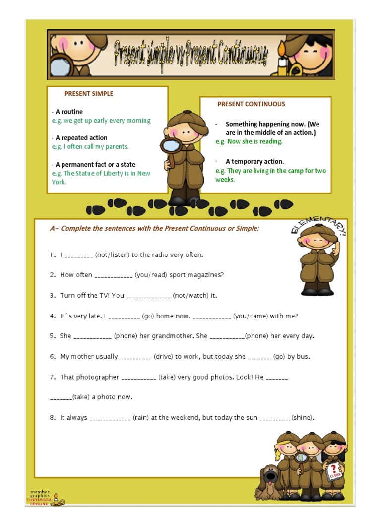 L1A - 3 - 21 bản - grammar - present-simple-vs-present-continuous | PDF