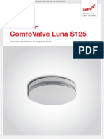 Zehnder Comfovalve Luna S125: Technical Specification For Supply Air Valve