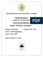 Study of Road Accidents: Government Polytechnic, Nanded Micro Project Academic Year 2022-2023