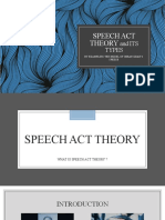 Speech Act Theory and ITS TYPES Presentation
