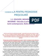 Tematica Pentru Pedagogie Preșcolară