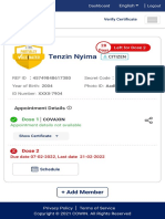 Tenzin Nyima: Schedule