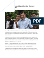 JK Minta Masyarakat Melek Kondisi Ekonomi Indonesia Hari Ini