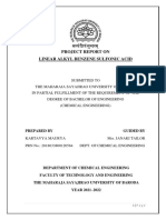 Project Report On Linear Alkyl Benzene Sulfonic Acid