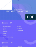 IELTS Listening Test 7 Extra Practice Questions