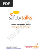 Management of Change Support Material Evaluation