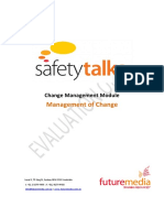 Management of Change Support Material Evaluation