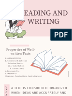 Reading and Writing