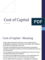 Cost of Capital: Dr. A.N. SAH