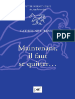 Maintenant Il Faut Se Quitter by Catherine Chabert