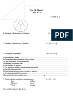 Test - Ed. - Plasticaclasa - A - V (Culori)