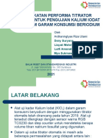 Peningkatan Performa Titrator Otomatis Untuk Pengujian Kalium Iodat (Kio) Dalam Garam Konsumsi Beriodium