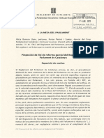 Proposició de Llei Del PSC Per Canviar El Reglament Del Parlament