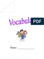 Vocab Booklet