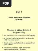 Unit 2: Classes, Inheritance, Packages & Interfaces