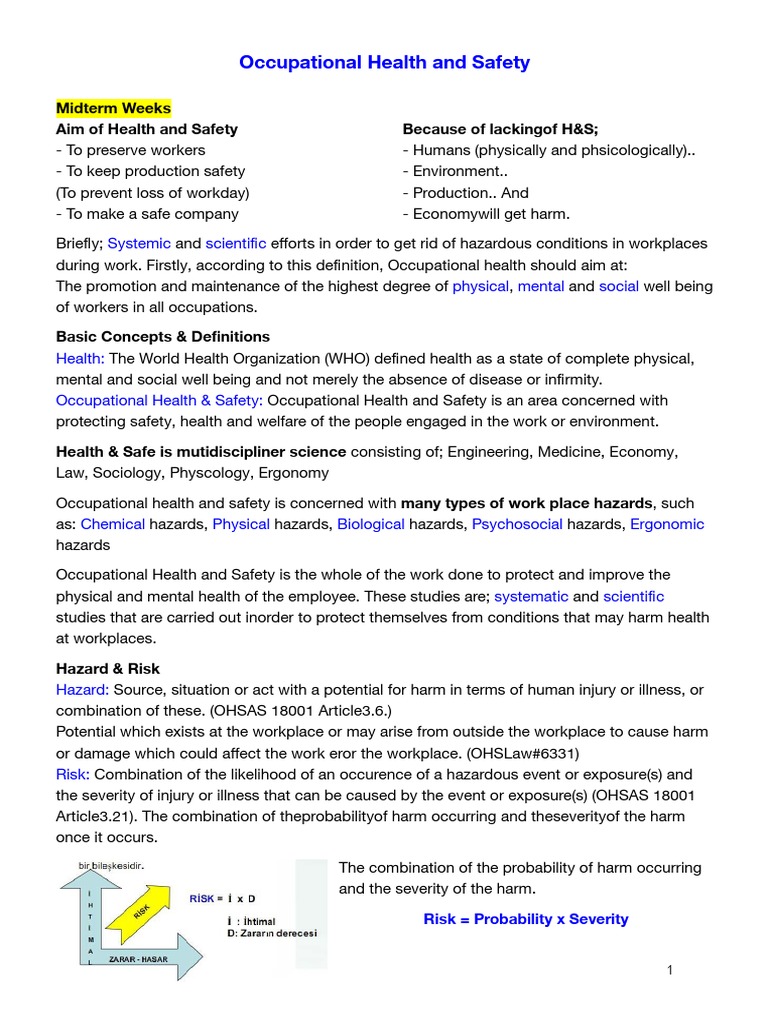 Overview of Occupational Health & Safety | PDF | Occupational Safety ...