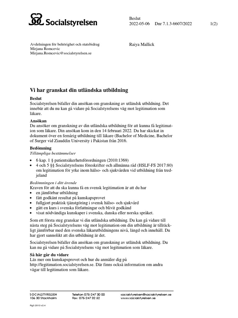 6607 - 2022-3 Beslut Om Utredning 5627321 - 1 - 0 | PDF