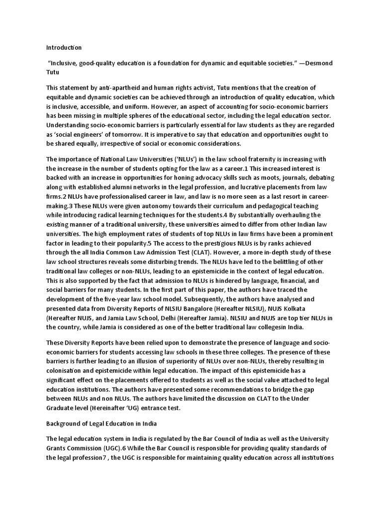 Law and Education PDF University Legal Education