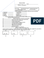 Climate Activity Name: - Score: - Activity 1. Atmosphere