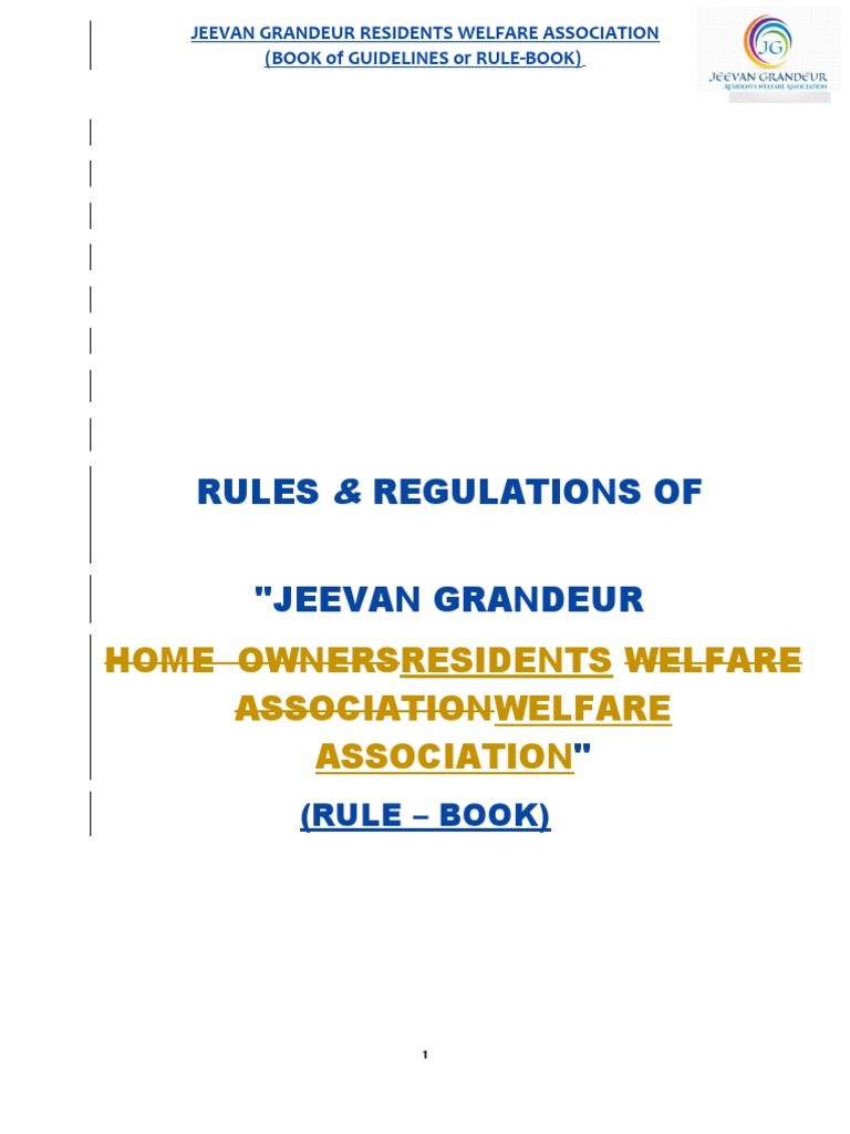 Rules and Regulations of the Jeevan Grandeur Residents Welfare