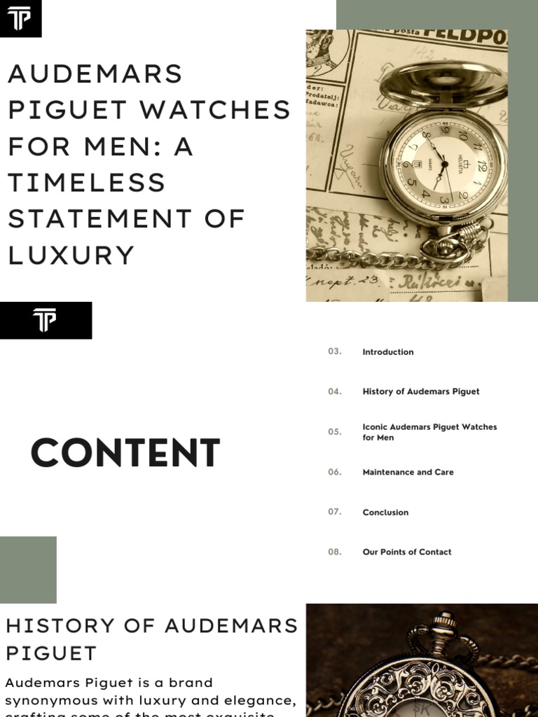 Audemars Piguet Watches For Men A Timeless Statement of Luxury | PDF ...