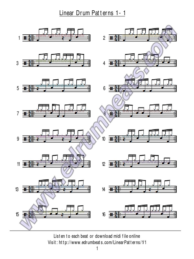 Linear Drumming PDF