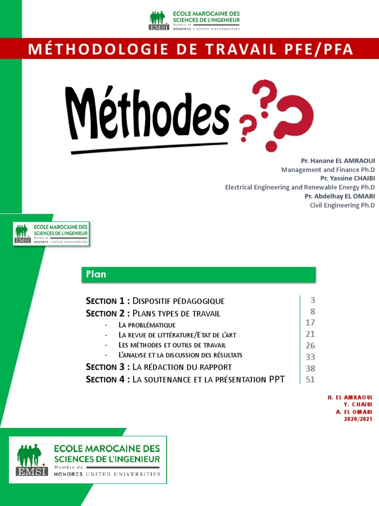 Methodologie PFE-PFA | PDF | Méthode scientifique | Échantillonnage ...
