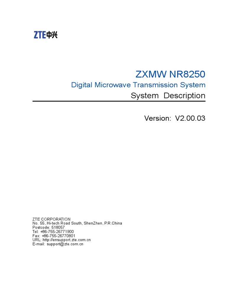 ZTE Microwave Descriptions | PDF | Computer Network | Ethernet