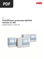 Transformer Protection RET670 Version 2.1 IEC: Application Manual