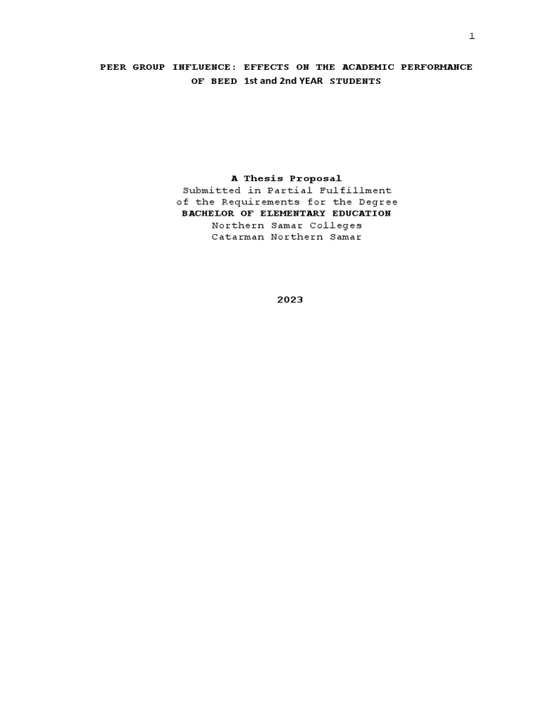 Peer Group Influence on Academic Success | PDF | Adolescence ...