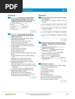 Unit 1 Test - B1+: Listening Grammar