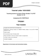 Tutorial Letter 103/0/2023: Teaching Practice For Senior Phase (Grades 7 - 9) /FET (Grades 10 - 12)