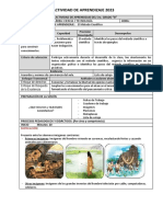 Actividad de Aprendizaje 2023: Propósitos Y Evidencias