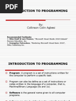 Lecture 1 - Programming With VB