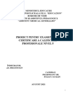 Proiect Pentru Examenul de Certificare A Calificarii Profesionale Nivel 5