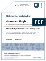 Harmann Singh: Statement of Participation