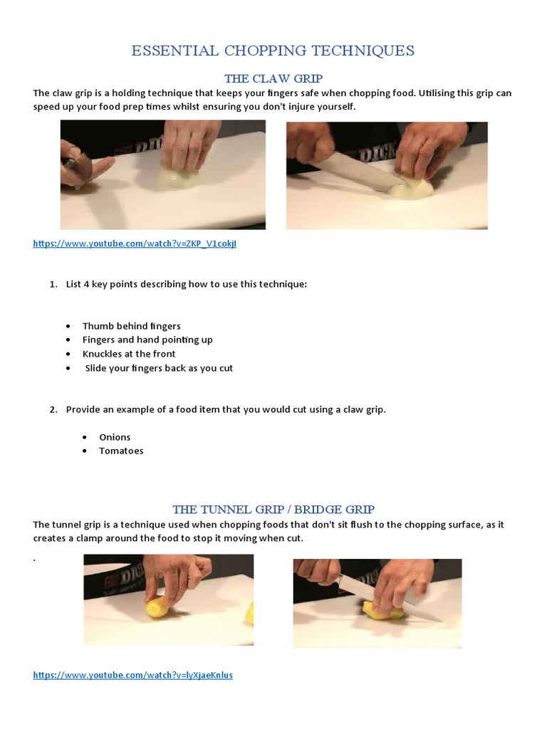 Knives Worksheet1 PDF Knife Blade